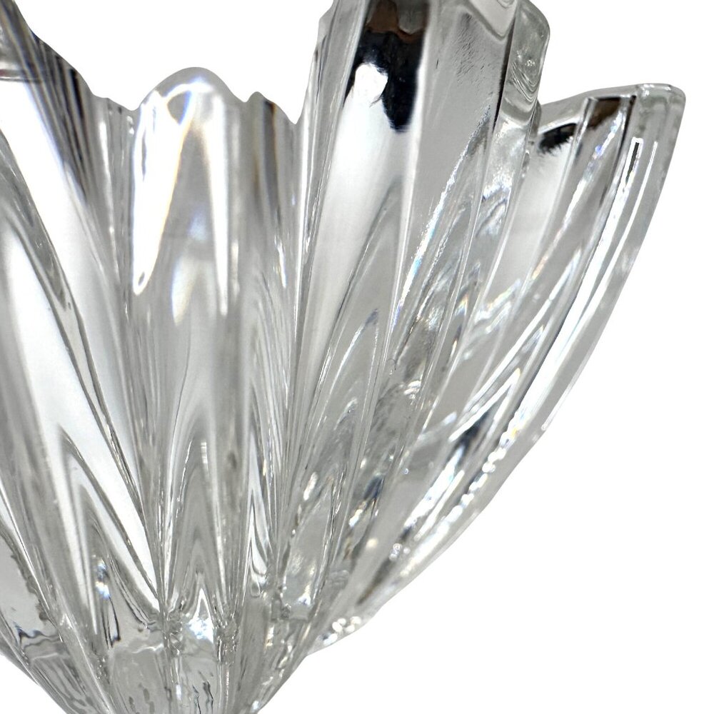 Mikasa Lydia Tulip Bowl 6" Ribbed Crystal Scalloped Edge CandyDish marked Japan - Picture 8 of 8